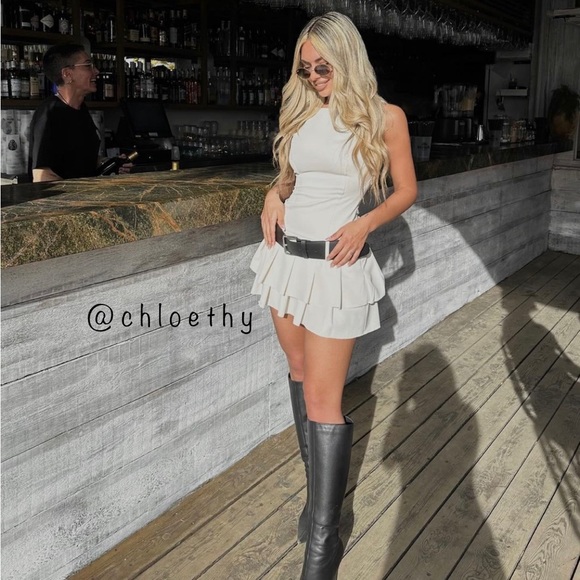 Zara BELTED BOX PLEAT JUMPSUIT DRESS - Picture 5 of 14